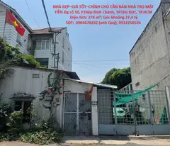 NHÀ ĐẸP–GIÁ TỐT–CHÍNH CHỦ CẦN BÁN NHÀ TRỌ MẶT TIỀN Đg số 10, P.Hiệp Bình Chánh, TP.Thủ Đức, TP.HCM