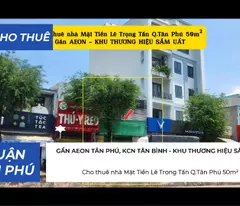 Cho thuê nhà Mặt Tiền Lê Trọng Tấn Q.Tân Phú 50m²,17Triệu - Gần AEON