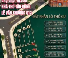 8 LÔ MẶT TIỀN NHỰA – GIÁP Q12 – GẦN CHỢ GẤU & NHÀ THỜ TÂN ĐÔNG – TỪ NHỈNH 4 TỶ