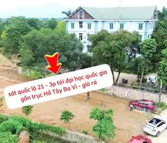 CHỦ NGỘP CẦN BÁN GẤP - LÔ ĐẤT ĐẸP VEN HỒ HÒA LẠC - SÁT QUỐC LỘ 21 - GẦN KHU CÔNG NGHỆ CAO