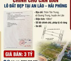 CHÍNH CHỦ CẦN BÁN LÔ ĐẤT ĐẸP TẠI AN LÃO – HẢI PHÒNG