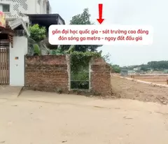 SIÊU PHẨM LÔ GÓC 102M2 HÒA LẠC GIÁ DÂN LÀNG - CẠNH TRƯỜNG HỌC