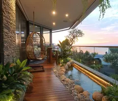 Căn hộ sân vườn ban công cánh quạt của dự án Ecopalace Buôn Ma Thuột