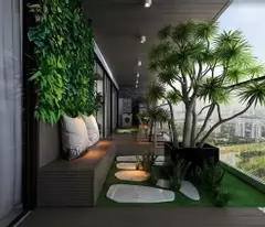 Căn hộ sân vườn ban công cánh quạt của dự án Ecopalace Buôn Ma Thuột