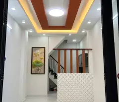 Nhà mới 2 lầu/ST hẻm 154 Âu Dương Lân P3Q8 (P.Chánh Hưng) ko lộ giới