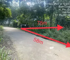 ĐẤT PHƯỚC VĨNH PHÚ GIÁO, NGÂN HÀNG THANH LÝ ĐẤT SẴN THỔ, DT 3553.7M2, NGANG 58M, Ô TÔ TIẾP CẬN