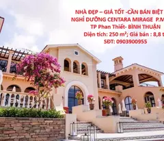 NHÀ ĐẸP – GIÁ TỐT -CẦN BÁN BIỆT THỰ NGHỈ DƯỠNG CENTARA MIRAGE  P.Mũi Né, TP Phan Thiết- BÌNH THUẬN