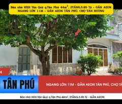 Bán nhà HXH Tân Quý q.Tân Phú 44m², 2TẦNG,5.85 Tỷ - GẦN AEON