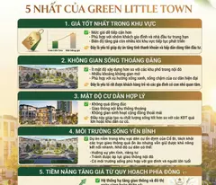 BÁN SIÊU PHẨM LIỀN KỀ  GREEN LITTLE TOWN 100M 5 TẦNG NHỈNH 17 TỶ