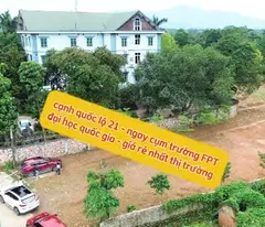 Cần tiền bán gấp lô đất cạnh trường Đại học Quốc Gia Hà Nội, gần đường QL21 mở rộng 80m