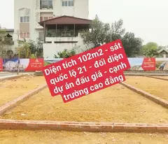 Chính chủ bán 102m2 thổ cư đối diện dự án nhà ở xã hội và công viên thoáng mát