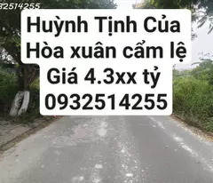 Bán Lô Đất Huỳnh Tịnh Của - Hoà Xuân - Cẩm Lệ - Đà Nẵng - Đối Diện Chung Cư Thương Mai - Giá Đầu