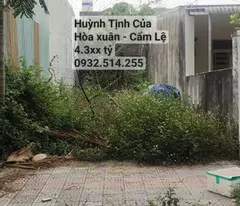 Bán Lô Đất Huỳnh Tịnh Của - Hoà Xuân - Cẩm Lệ - Đà Nẵng - Đối Diện Chung Cư Thương Mai - Giá Đầu