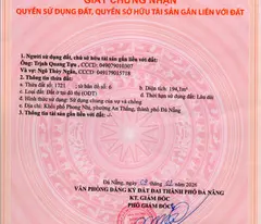 CẦN BÁN LÔ ĐẤT 194M2 – NGANG 10M – VỊ TRÍ ĐẸP TẠI PHƯỜNG AN THẮNG, ĐÀ NẴNG