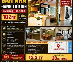 Bán Nhà 3 tầng Trung Tâm Hải Châu - Cách Sông Hàn 100m - Ngang 7m5 - giá chỉ 15 tỷ.