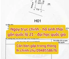 Bán gấp mảnh đất kinh doanh tốt tại Hà Nội - Sổ đỏ sẵn sàng