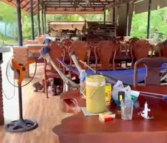 Bán nhà vườn xã Trung Lập Thượng có nhà gỗ mái ngói, hồ cá , thủy tạ.........tdt 3000m2 giá 9,5 tỷ