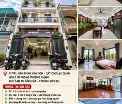 🚘🏡HXH TRƯỜNG CHINH – NHÀ ĐẸP 4 TẦNG 💥