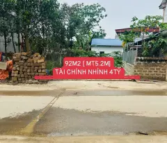 NHỈNH 4TỶ CÓ NGAY 92M2 BÁM ĐƯỜNG NHỰA LIÊN XÃ KINH DOANH XÃ HẠ BẰNG