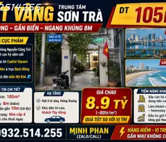 ĐẤT VÀNG TRUNG TÂM SƠN TRÀ – SÁT SÔNG – GẦN BIỂN – NGANG KHỦNG 8M DT 105M²  - Giá 8 tỷ xxx