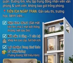Toà Căn Hộ Thu Nhập 300tr/Năm - Đường Điên Biên Phủ - Giá Bán Chỉ 7 tỷ xxx - Kiệt ô tô 6m - Thanh