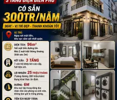 Toà Căn Hộ Thu Nhập 300tr/Năm - Đường Điên Biên Phủ - Giá Bán Chỉ 7 tỷ xxx - Kiệt ô tô 6m - Thanh