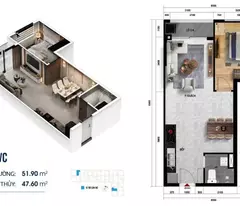 Chính chủ bán nhanh 1PN+1 (41.28m2) giá 2ty đã TT 30%