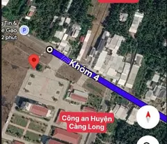 Bán lô đất thổ cư, mặt tiền đắc địa QL53, đối điện Công An Huyện Càng Long, Tỉnh Trà Vinh.