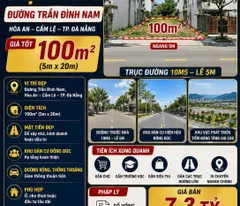 Chính chủ bán đất Trần Đình Nam  đường 10m5 - Hoà An Cẩm Lệ - Giá 7 tỷ 2 - LH 0932514255