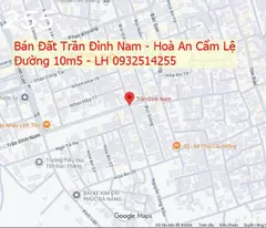 Chính chủ bán đất Trần Đình Nam  đường 10m5 - Hoà An Cẩm Lệ - Giá 7 tỷ 2 - LH 0932514255
