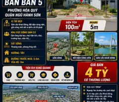 Chính chủ cần bán Lô đất Khu Bá Tùng - Đường Ban Ban 5 - Ngũ Hành Sơn - Giá 4 tỷ tl