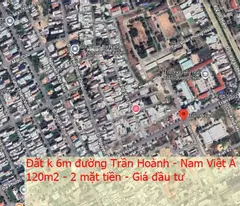 Cần bán Lô đất 2 mặt tiền kiệt  6m - Đường Trần Hoành - Khuê Mỹ - Ngũ Hành Sơn - Diện tích 120m.