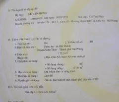 BÁN LÔ ĐẤT MẶT TRỤC CHÍNH CÔNG VIÊN HẢI THÀNH - DƯƠNG KINH
