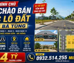 Bán đất TĐC Bá Tùng đường Ban Ban 1, Hòa Quý, Ngũ Hành Sơn, chỉ 4 tỷ Tl