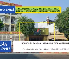 Cho thuê Nhà Mặt Tiền Lê Trọng Tấn Q.Tân Phú 168m² - GẦN AEON