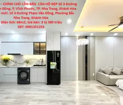HOT HOT – CHÍNH CHỦ CẦN BÁN  CĂN HỘ ĐẸP Số 3 Đường Phạm Văn Đồng, P, Vĩnh Phước, TP. Nha Trang,