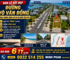Bán lô đất đẹp 100m2 đường 7,5m Võ Văn Đồng - Trục thông sông và biển Tân Trà - Giá rẻ nhất tuyến