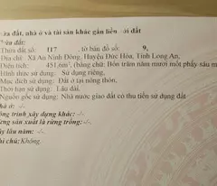 BÁN ĐẤT THỔ CƯ GIÁ TỐT – AN NINH ĐÔNG, ĐỨC HÒA, LONG AN