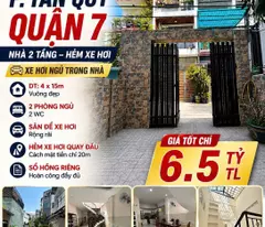 HIẾM BÁN NHÀ ĐƯỜNG SỐ 47 TÂN QUY 4X15 HẺM OTO CHỈ 6 TỶ 5