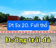 Bán nền thổ cư đường đá xanh xã Tân An Hội dt 100m2 giá 1,65 tỷ