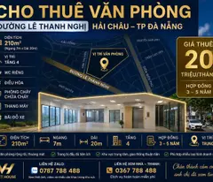 Cho Thuê Văn Phòng Đường Lê Thanh Nghị Hải Châu Đà Nẵng – 210m², Thang Máy, PCCC, Giá 20 Triệu
