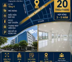 Cho Thuê Văn Phòng Đường Phan Đăng Lưu Hải Châu Đà Nẵng – 220m², Thang Máy, PCCC, Giá 21 Triệu