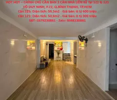 HOT HOT – CHÍNH CHỦ CẦN BÁN 2 CĂN NHÀ LIỀN KỀ Tại 121 & 125 VÕ DUY NINH, P.22, Q.BÌNH THẠNH, TP.HCM