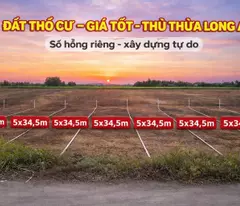 MỞ BÁN 9 LÔ MỚI CHÍNH CHỦ F0 TẠI THỦ THỪA, LONG AN