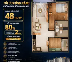 Bán căn hộ 2PN 2WC mặt tiền QL13 cách trung tâm 30p