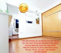 CẦN BÁN NHANH Căn Hộ Nhà A9, Khu Tập Thể Do Học Viện Quốc Phòng Xây Dựng Tại Q. Cầu Giấy, HN