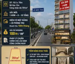 MẶT TIỀN LÊ ĐỨC THỌ – 701M² NGANG 10M NỞ HẬU 12M