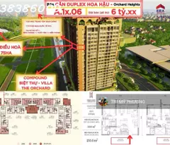 Orchard Heights - TT 2 tỷ 4 công chứng ngay - căn duplex thông cao 2 tầng, 3PN, rộng 150m2, view hồ