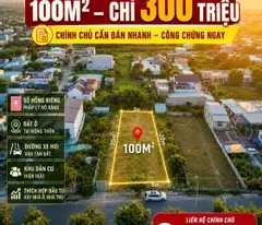 Chính Chủ Bán Lỗ 120 Triệu Đất 100m² Cần Giuộc Chỉ 300 Triệu