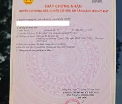 BÁN ĐẤT KHU PHỐ THANH KIỀU PHƯỜNG AN LỘC TỈNH ĐỒNG NAI - DIỆN TÍCH 5x22m2